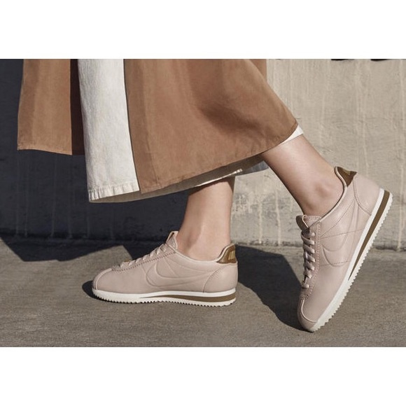 Nike Shoes - Nike Pink Leather Cortez Sneakers